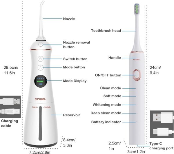 Electric Toothbrush Combo and Water Flosser - Image 5