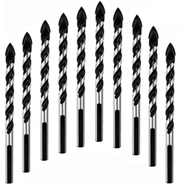 Multipurpose Drill Bits, 10-Piece 8mm