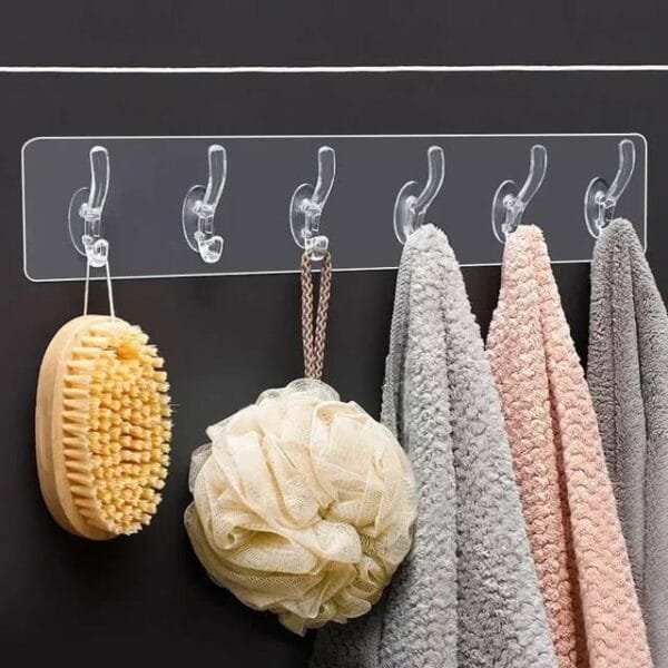 6-in-1 Heavy-Duty Self-Adhesive Wall Hooks - Image 2